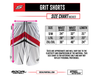 Grit Shorts, Red Black Pinstripe