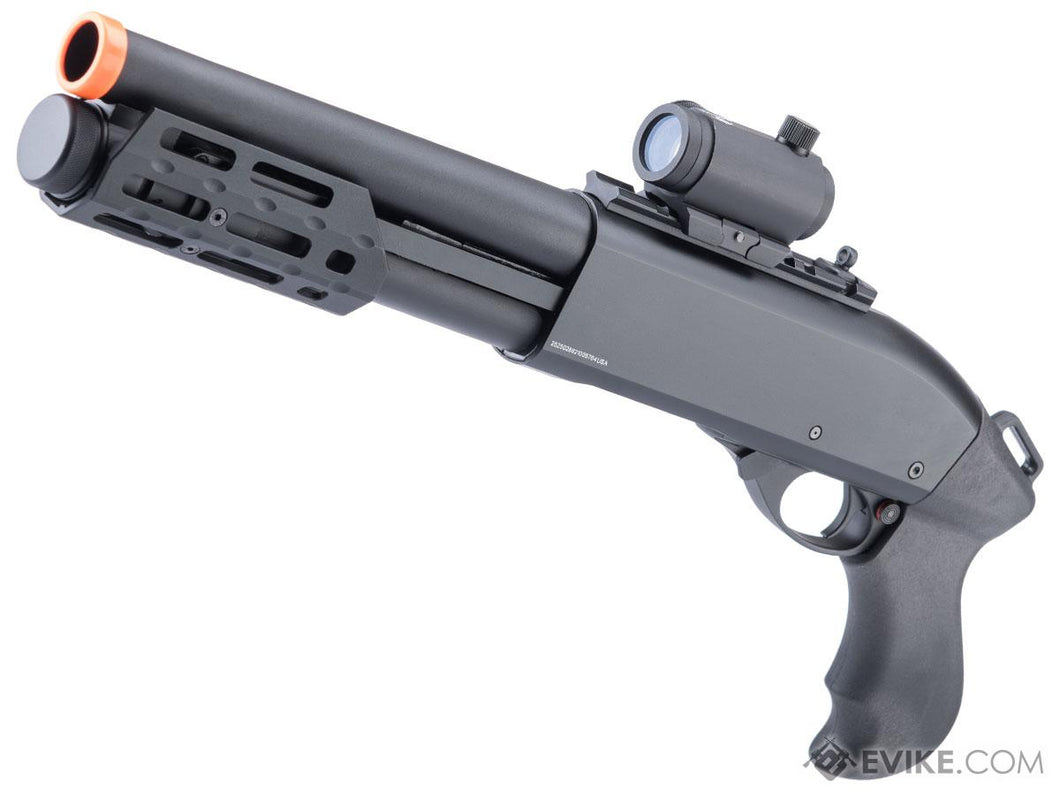 Golden Eagle M870 Gas Powered 3/6 Shot Pump Action Shotgun w/ M-LOK Handguard (Color: Black / Pistol Grip)