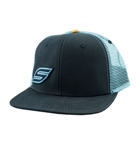 Snapback Hat, Navy Blue Trucker
