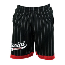 Load image into Gallery viewer, Grit Shorts, Red Black Pinstripe
