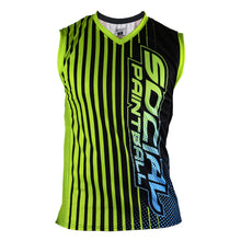 Load image into Gallery viewer, Grit Sleeveless Jersey, Slime Green Blue
