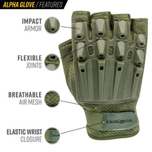 Load image into Gallery viewer, Valken Alpha Half Finger Gloves
