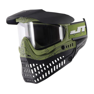 JT Bandana Series Proflex Paintball Mask - Green w/ Clear Lens