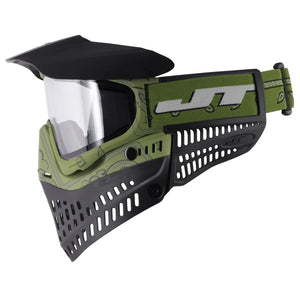 JT Bandana Series Proflex Paintball Mask - Green w/ Clear and Smoke Thermal Lens
