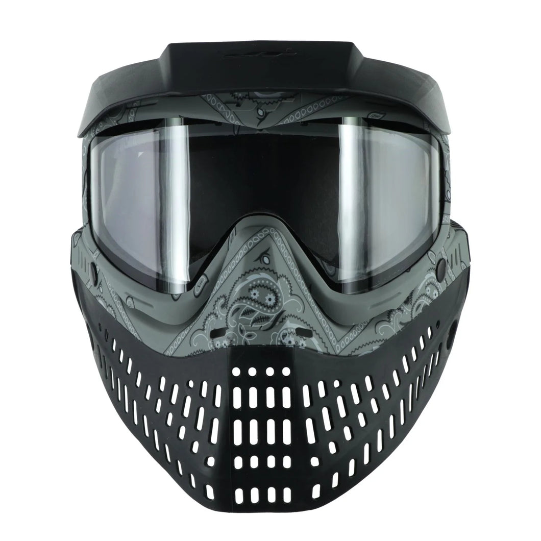 JT Bandana Series Proflex Paintball Mask - Grey w/ Clear Lens