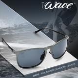 Load image into Gallery viewer, VIRTUE V-WAVE POLARIZED SUNGLASSES - BLACK
