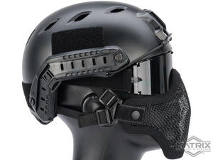 Matrix Iron Face Carbon Steel Mesh "Striker V1" Lower Half Mask (Color: Black)